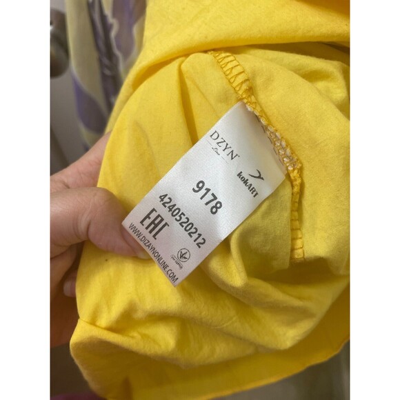 SVELTO STELLA  3/4 SLEEVE YELLOW PURPLE LEAVES PATTERN US SIZE 12 PEARLS - Picture 13 of 16